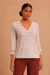 Blusa chevron punho franzido TERRACOTA -1-